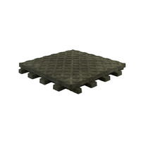 thumb-Dalle de sol en pvc recyclé - 490 x 490 x 50 mm-1