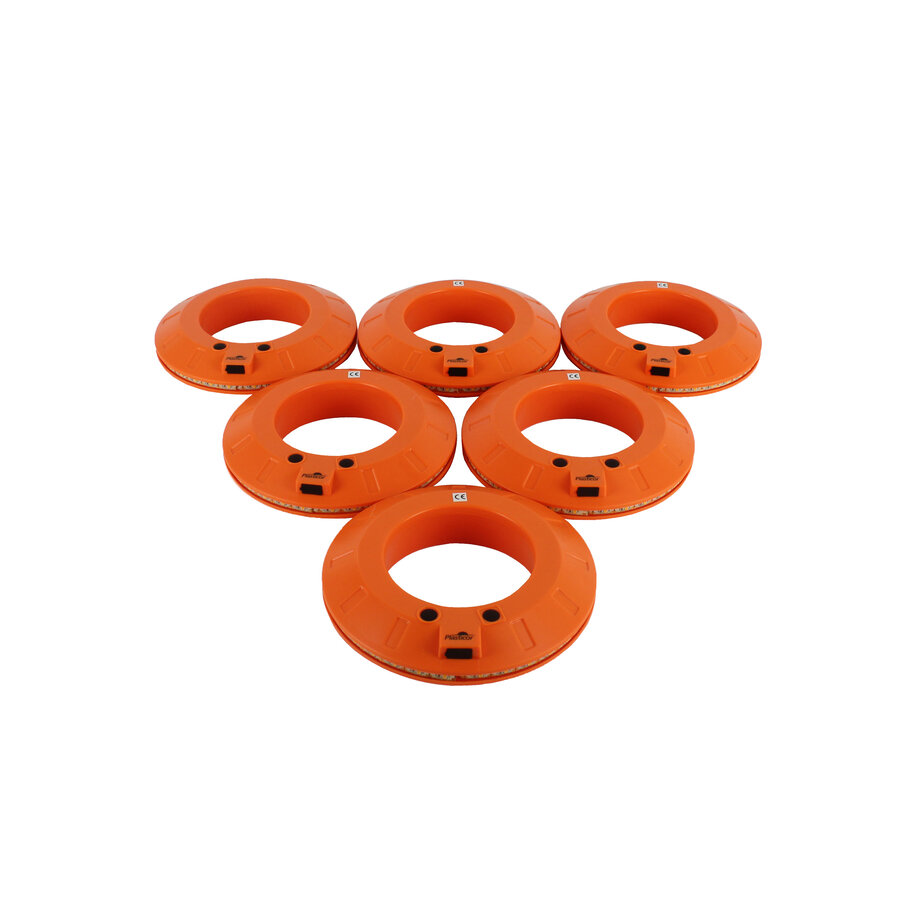 Set de 6 LED cone lights 360° synchronisable bleu-7