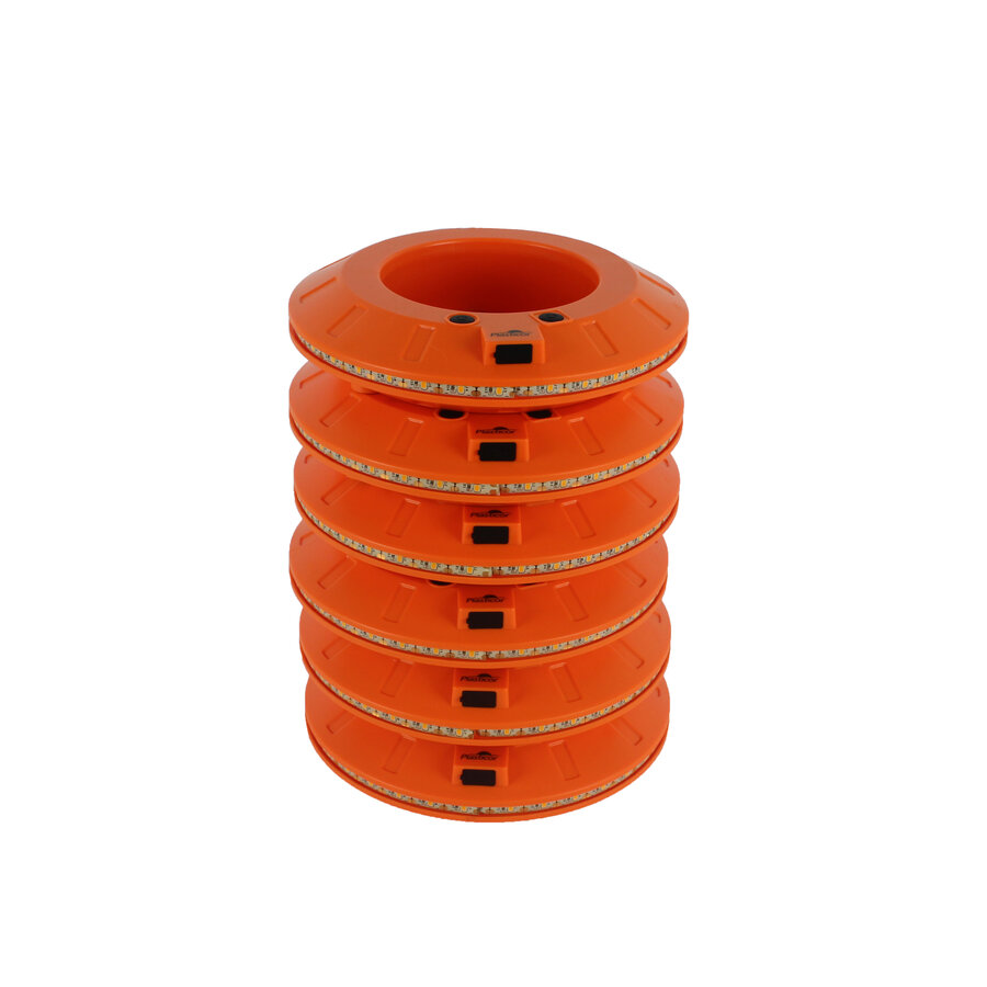 Set de 6 LED cone lights 360° synchronisable bleu-8