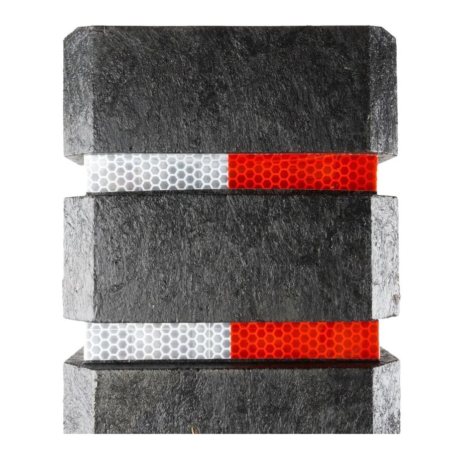 Diamantkoppaal uit  kunststof - zwart met 2 reflecterende bandjes-3