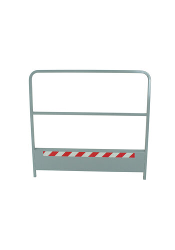 Leuning voor loopbrug "Economy" met zijplaat - grijs RAL 7040 