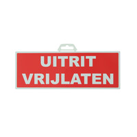 thumb-Pictogram 'Uitrit vrijlaten' 330 x 120 mm - 330 x 120 mm-1