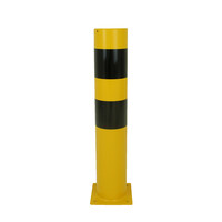 ACTION DE RÉDUCTION : Poteau de rampe Ø 219 mm - Hauteur 1200 mm - sur platine - jaune/noir