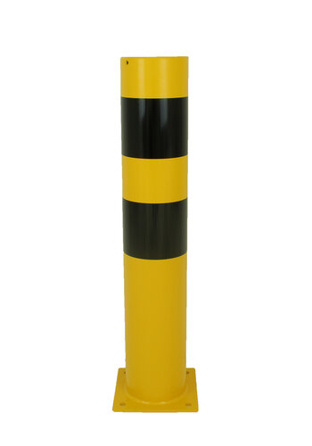 ACTION DE RÉDUCTION : Poteau de rampe Ø 219 mm - Hauteur 1200 mm - sur platine - jaune/noir 