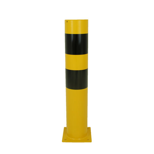 ACTION DE RÉDUCTION : Poteau de rampe Ø 219 mm - Hauteur 1200 mm - sur platine - jaune/noir 
