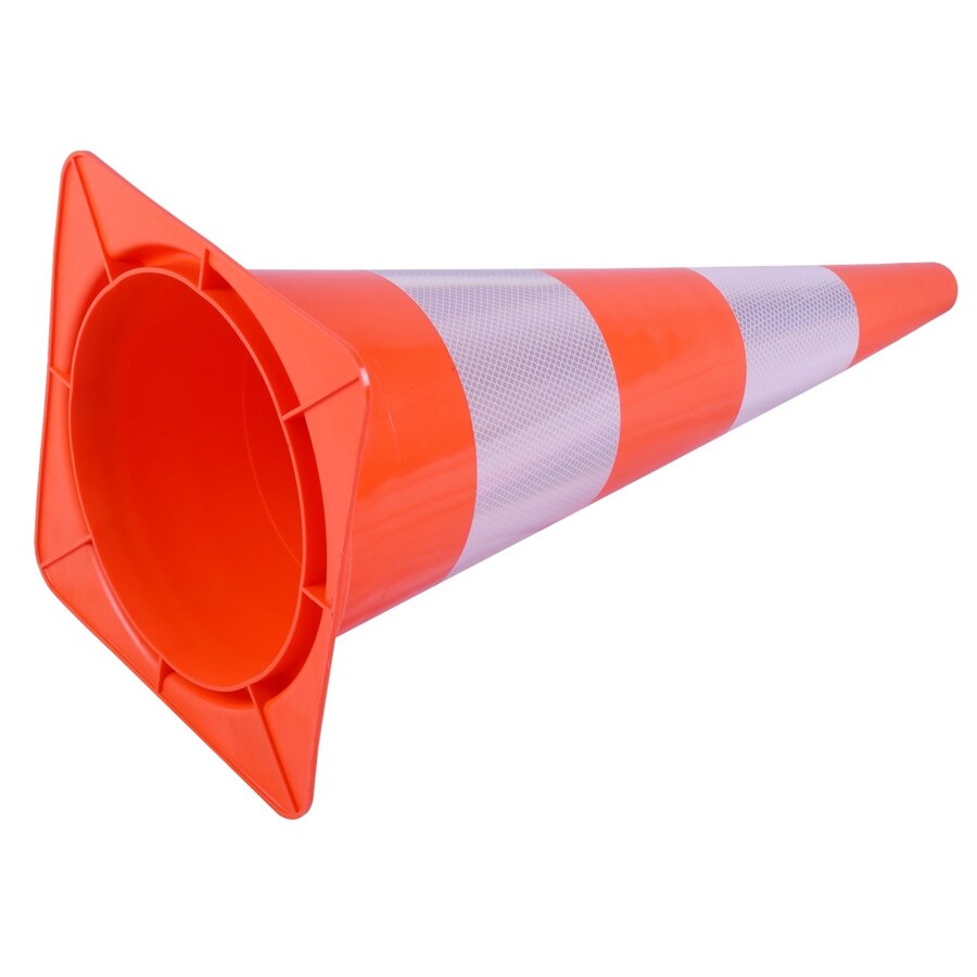 Cône de signalisation 75 cm PVC - très flexible + Classe 2-3