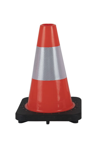 Cône de signalisation 30 cm PU - avec socle lesté + Classe 2 