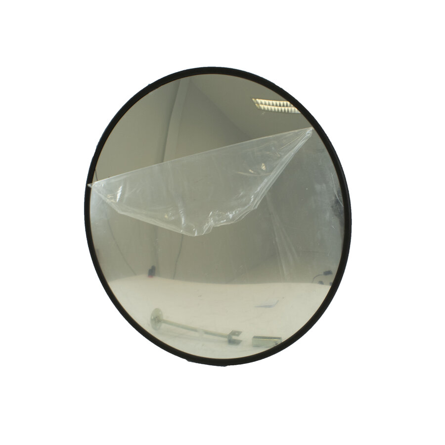 Veiligheidsspiegel - Anti diefstal - Rond 600 mm zwarte kader-1