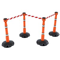 thumb-Set Skipper riemkegels - crowd control - 9 meter - Rood/wit-3