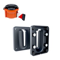 thumb-SKIPPER muurset 9 meter met muurbeugels en Skipper XS afzetlinthouder - Rood/wit-1