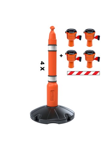 Skipper afzetpaal kit 81 m2 - Rood/wit 