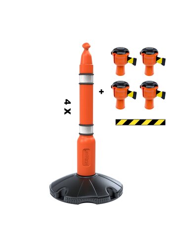 Skipper afzetpaal kit 81 m2 - Geel/zwart 