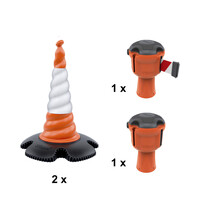 thumb-Set Skipper riemkegels - crowd control - 9m - Rood/wit-1