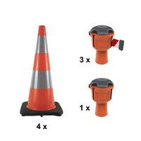 thumb-Budget set Skipper riemkegels - crowd control - 27m - Rood/wit-1