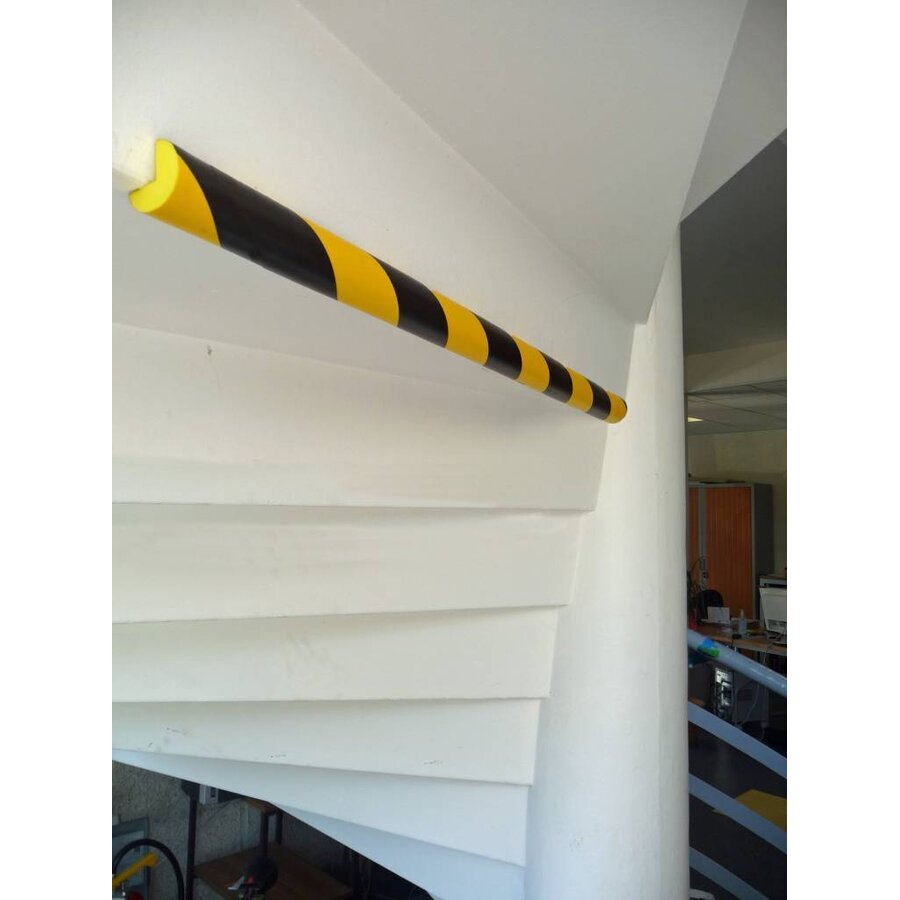 Mousse stootrand voor hoekbescherming met rond profiel - Ø 40mm - 25x25mm opening x 750 mm-3