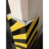 thumb-Rubberen stootrand voor hoekbescherming in garages. parkings - 750 x 30 x 30 x 4 mm - geel/zwart-5
