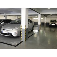 thumb-Rubberen stootrand voor hoekbescherming in garages. parkings - 750 x 30 x 30 x 4 mm - geel/zwart-2