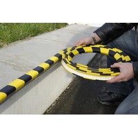 thumb-Rubberen stootrand voor hoekbescherming in garages. parkings - 5000 x 30 x 30 x 8 mm - geel/zwart-3