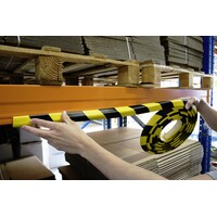 thumb-Rubberen stootrand voor hoekbescherming in garages. parkings - 5000 x 30 x 30 x 8 mm - geel/zwart-2