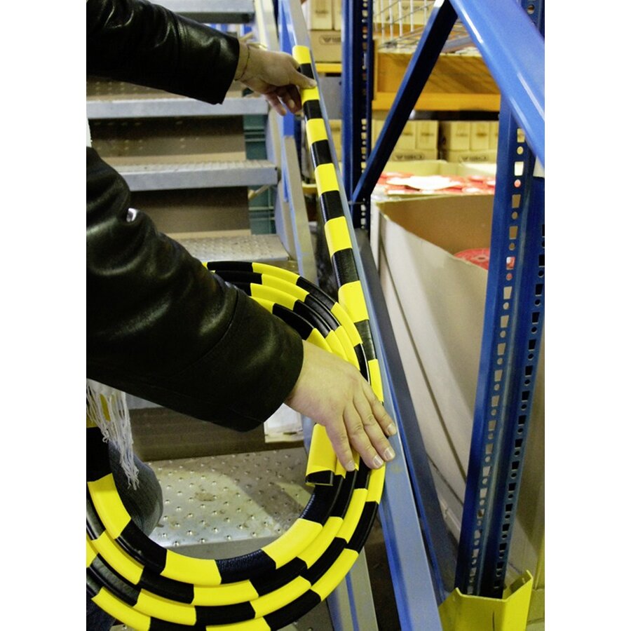 Mousse de protection pour coins - 5000 x 30 x 30 x 8 mm - jaune/noir-4
