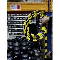 thumb-Rubberen stootrand voor hoekbescherming in garages. parkings - 5000 x 30 x 30 x 8 mm - geel/zwart-5