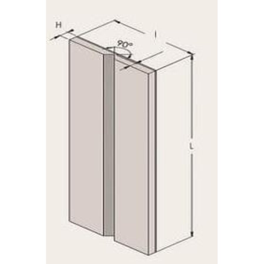 Rubberen stootrand voor hoekbescherming in garages. parkings - 400 x 75 x 75 x 15 mm - geel/zwart-8