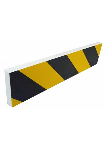 Stootband voor parkings en garages - 350 x 80x15 mm - geel/zwart 