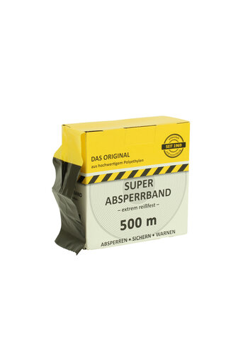 Signalisatielint - Afzetlint SUPERSTRONG 500m - geel/zwart 