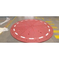 thumb-Rubberen rond punt Ø 300 x 10 cm uit rood gevulkaniseerd rubber-2