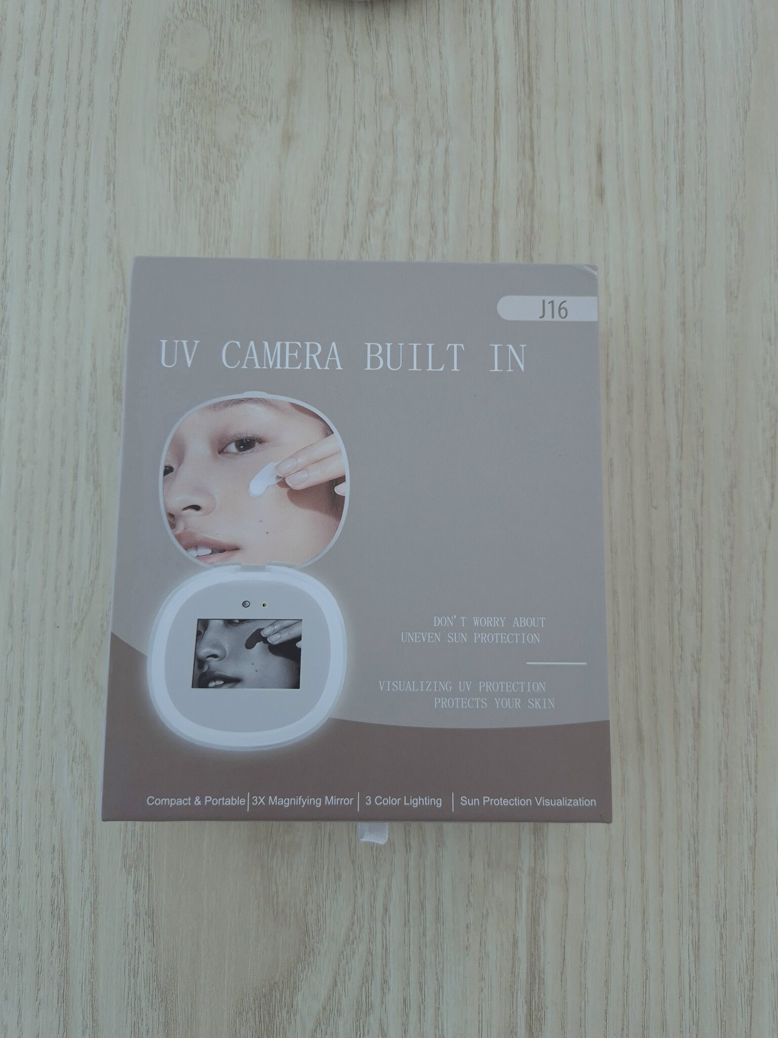 Zonnebrand tester intelligent sunscreen UV detection make-up mirror