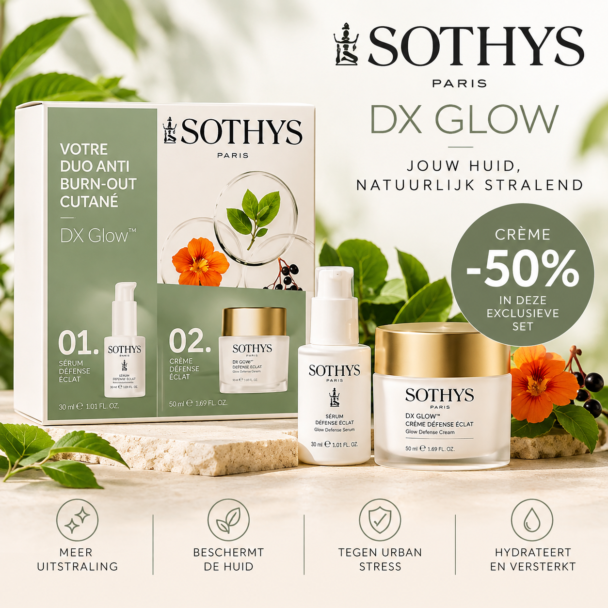 Sothys DX Glow Set | Serum + Crème 50% Korting