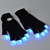 GlowFactory LED Gloves Black / Light Up Gloves Black (Bulk)