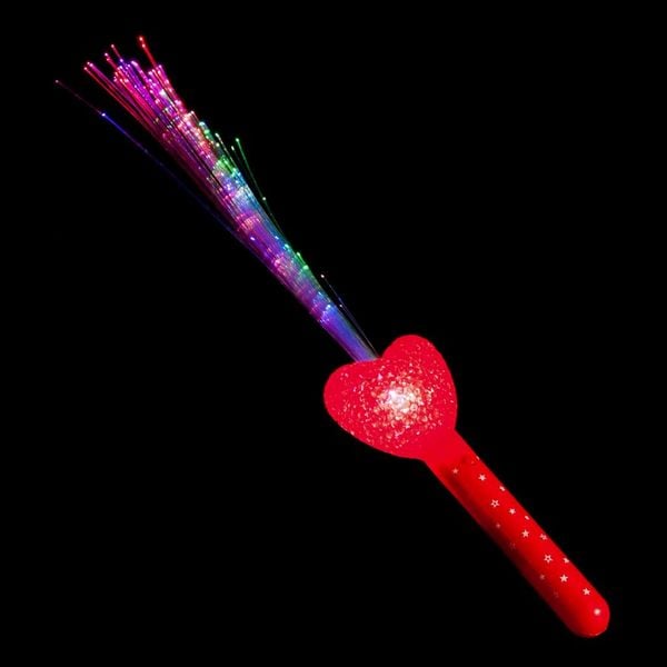 GlowFactory Fibre Optic Torch Heart / Fibre Optic Wand Heart  (Bulk)