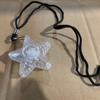 LED Necklace Star - Transparent