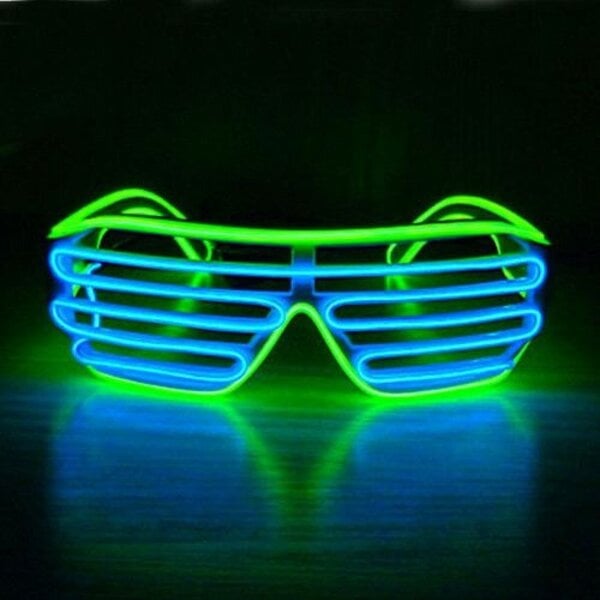 GlowFactory Light Up EL Wire Shutter Glasses