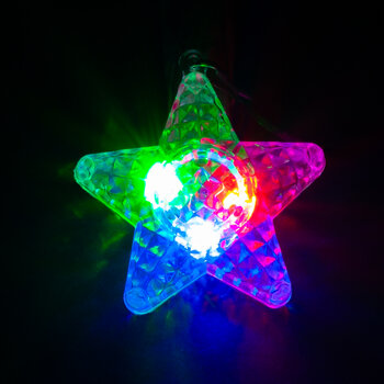 LED Necklace Star - Transparent