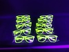 GlowFactory Neon UV Blacklight Brille Gelb – Fluoreszierende Partybrille für Blacklight-Partys, Festivals und Events