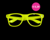 GlowFactory Neon Blacklight Bril Fluor Geel – UV Feestbril | Groothandel | Doos 300 stuks | € 0,29 per stuk