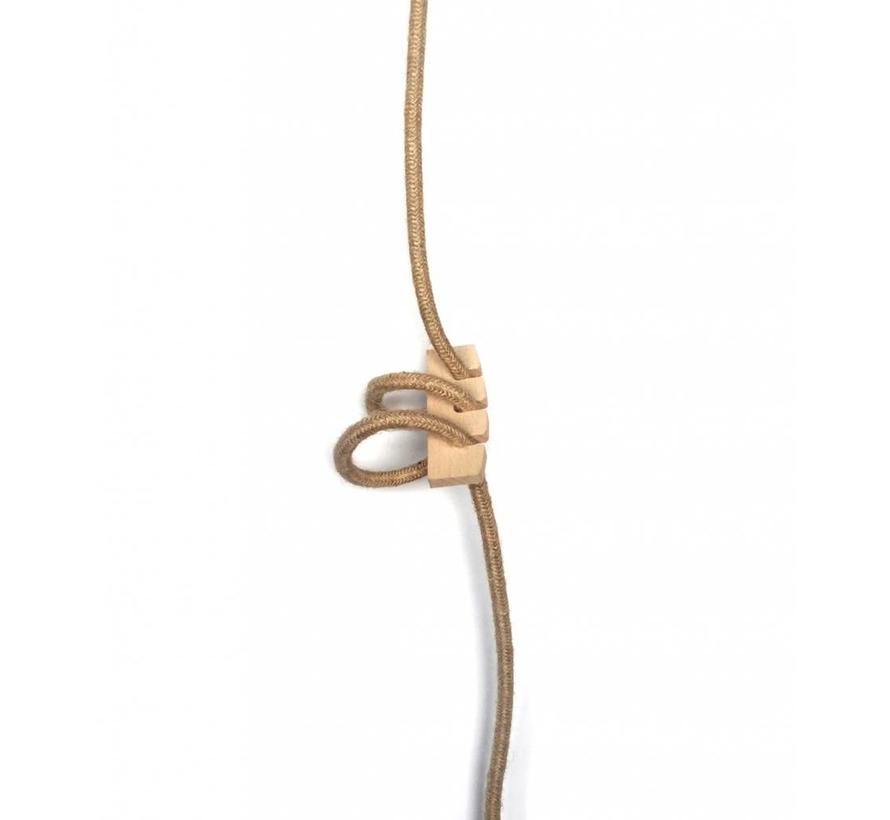 Kabelklemme 'Knut' Holz für Textilkabel - um die Höhe Ihrer Lampe einzustellen