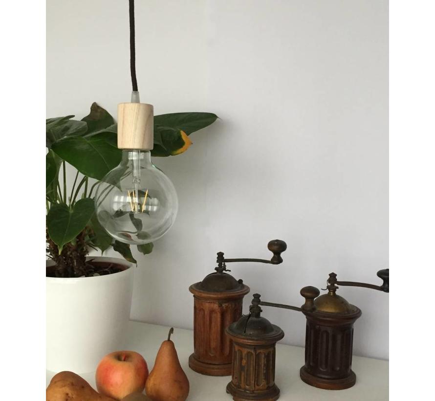 Wooden Lamp Holder 'Woody' Cylinder E27