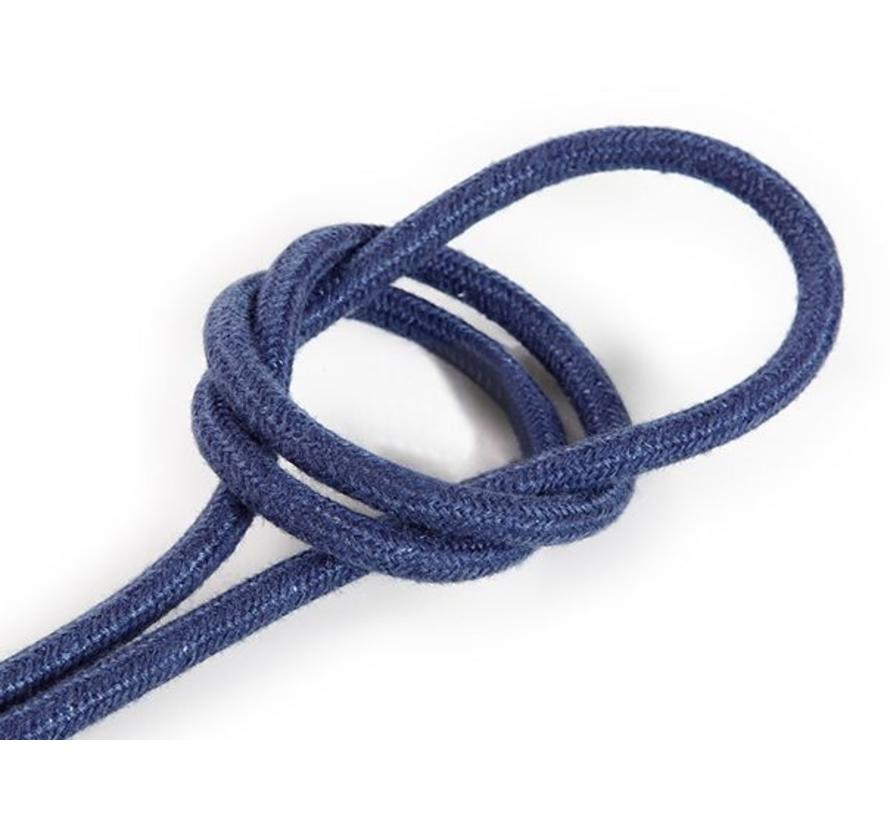 Fabric Cord Blue - round, linen