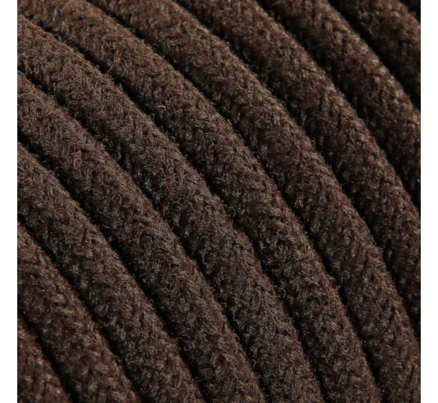 Fabric Cord Brown - round, linen