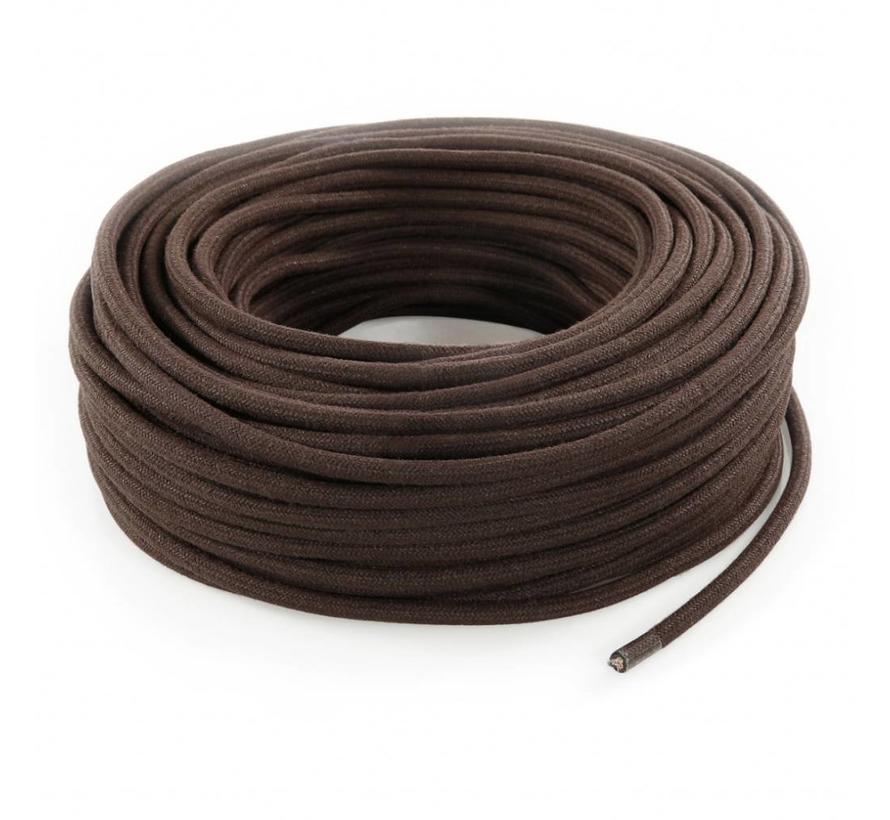 Fabric Cord Brown - round, linen