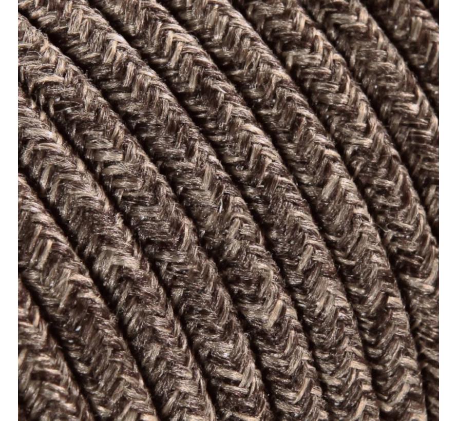 Fabric Cord Mixed Brown - round, linen