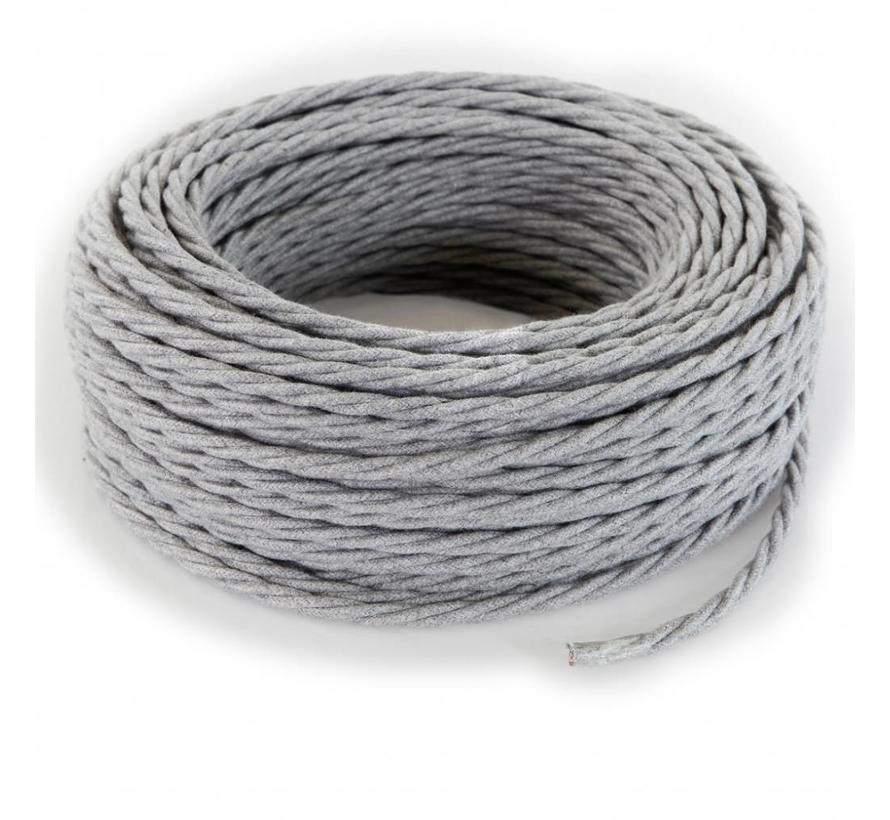 Fabric Cord Grey – twisted, linen