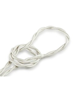 Kynda Light Fabric Cord Ivory - twisted, solid