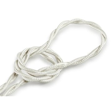 Kynda Light Fabric Cord Ivory - twisted, solid