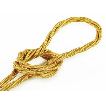 Kynda Light Fabric Cord Gold - twisted, solid