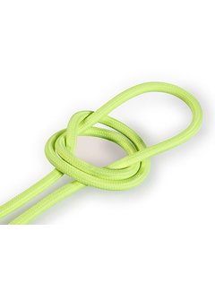 Kynda Light Fabric Cord Neon Yellow - round, solid