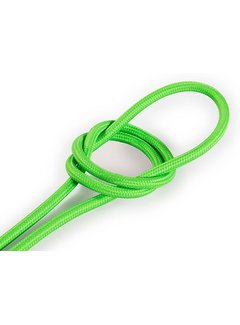 Kynda Light Fabric Cord Neon Green - round, solid